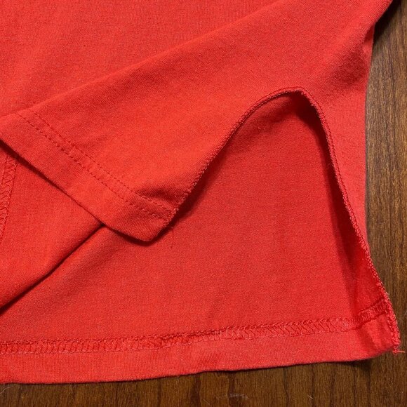 Vintage Remove Before Flight Long Length Sleep Shirt Single Stitch Size L Red - Picture 4 of 10